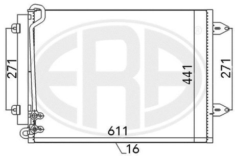 Радиатор кондиционера ERA 667044