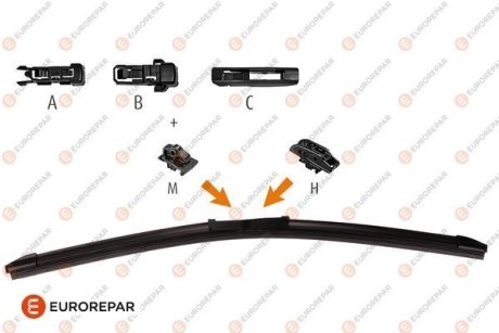 Щетка стеклоочистителя бескаркасная 550 мм (22") EUROREPAR 1635454880