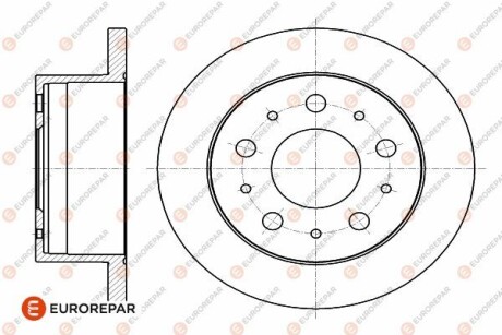 Диск гальмівний задній 2) Jumper3-Boxer3 DIAM 280 EP 16 PSA EUROREPAR 1642766780