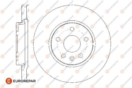 Диски тормозные (к-т 2 шт.)) EUROREPAR 1667856480