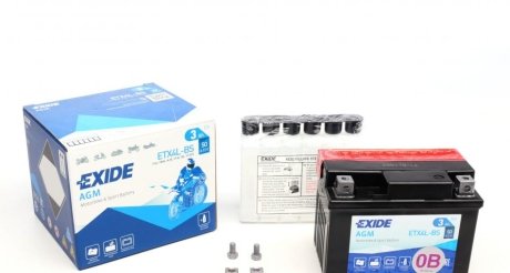 Стартерна батарея (акумулятор) EXIDE ETX4L-BS