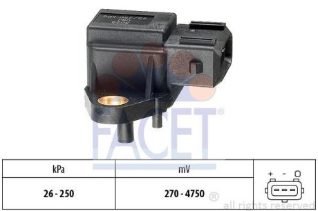 Датчик давления наддува (3 конт.) BMW 3(E36)/5(E34,E39)/7(E38) 2.5D 91-07 (10.3029) FACET 103029