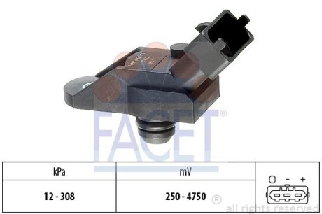 Датчик абсолютного тиску (Manifold Air Pressure Sensor, MAP sensor) FACET 103114