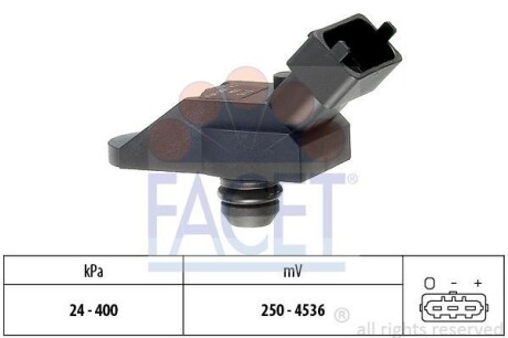 Датчик тиску наддуву (3 конт.) BMW 3(E46)/5(E39,E60)/X5(E53) 2.5D/3.0D 98-10 (10.3115) FACET 103115