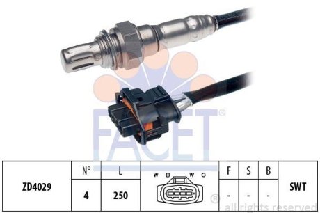 Датчик кисню (лямбда-зонд) Astra 06-10 1.6/1.8 (10.8249) FACET 108249