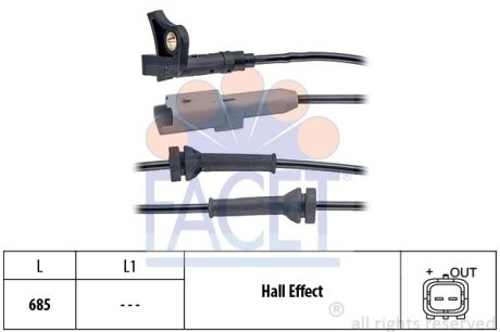 Датчик швидкості (ABS) FACET 21.0035