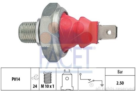 ДАТЧИК ТИСКУ МАСЛА Audi A8 2.8 (96-02) (7.0111) FACET 70111