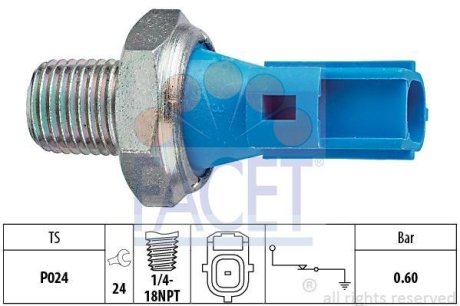 Датчик тиску оливи FACET 70147