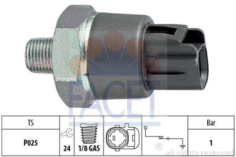 Датчик давления масла Mazda 3 (13-), 6 (13-), CX-5 (12-) 1.5, 2.0, 2.5 SkyActiv FACET 70188