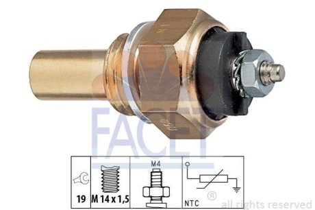 Датчик температуры охолоджуваної рідини MB 609-814D (24V) (7.3112) FACET 73112