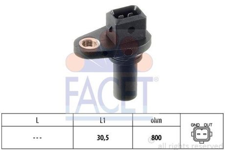 Датчик обертів коленвала VW T4 2.0-2.8 i/D/TDI (90-)/Passat B5 (АКПП) (9.0028) FACET 90028