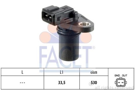 Датчик оборотов коленвала Ford Fiesta, Focus, Scorpio I, II,Transit 1.1-2.8 (85-) (9.0189) FACET 90189