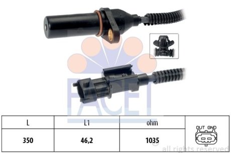 Датчик колінвалу FACET 90571