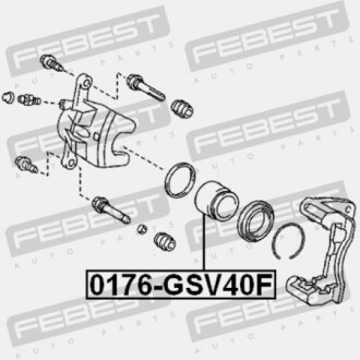 ПОРШЕНИЙ СУПОРТА ТОРМОЗНОГО ПЕРЕДНЕГО FEBEST 0176GSV40F