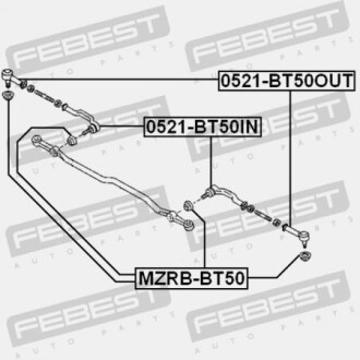 Рульовий наконечник FEBEST 0521-BT50OUT