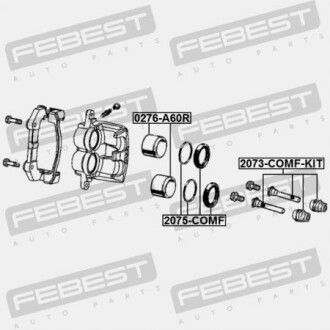 Ремкомплект супорта гальмівного заднього FEBEST 2075COMF