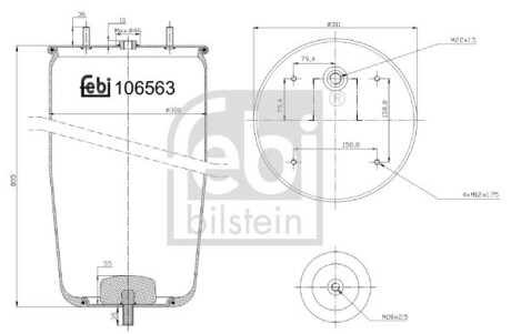 Подушка амортизуюча FEBI BILSTEIN 106563