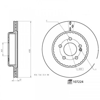 Тормозной диск FEBI BILSTEIN 107224