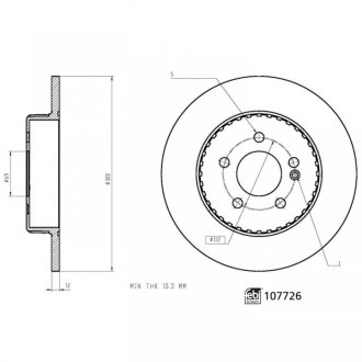 Гальмівний диск FEBI BILSTEIN 107726