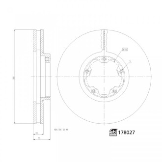 Тормозной диск FEBI BILSTEIN 178027