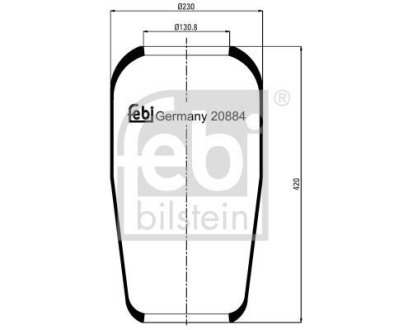 Пневморесора підвіски FEBI BILSTEIN 20884