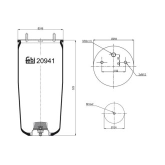 Пневморесора підвіски FEBI BILSTEIN 20941