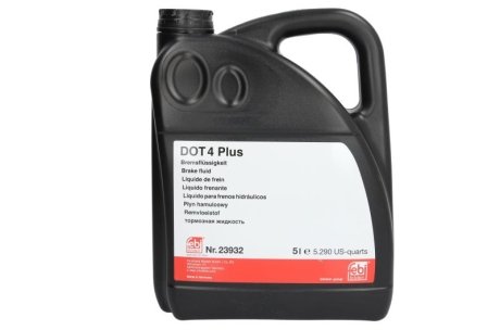 Тормозная жидкость (ABS, ESP) DOT 4 Plus 5L FEBI BILSTEIN 23932