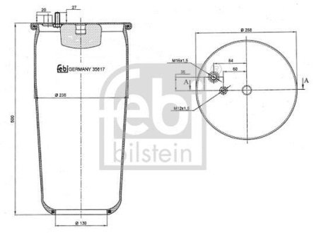 Пневморесора підвіски FEBI BILSTEIN 35617