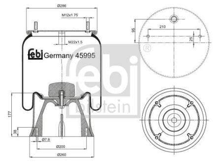 Подушка амортизуюча FEBI BILSTEIN 45995