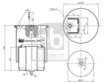 Подушка пневмопідвіски FEBI BILSTEIN 46271