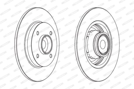 Гальмівний диск з підшипником FERODO DDF15601