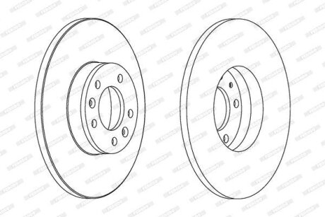 Гальмівний диск FERODO DDF1602C