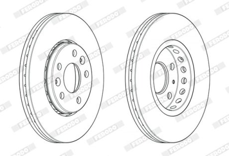 Диск гальмівний FERODO DDF2507C