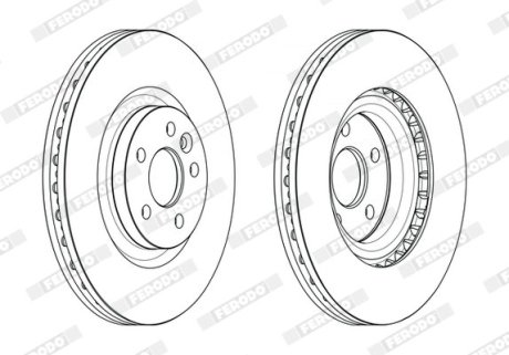 Диск тормозной FERODO DDF2632C-1