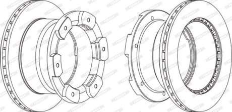 Диск тормозной FERODO FCR332A