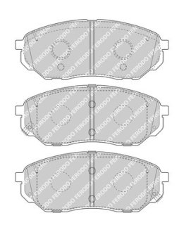 Колодки гальмівні дискові (комплект 4 шт) FERODO FDB4983