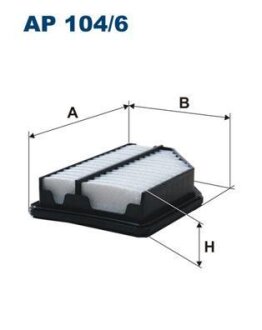 Фільтр повітряний FILTRON AP1046