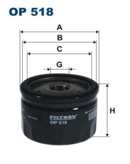 Фільтр масляний FILTRON OP518