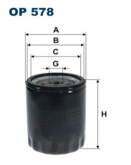Фільтр масляний FILTRON OP578