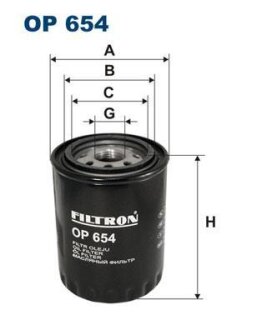 Фільтр масляний FILTRON OP654