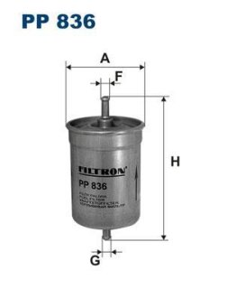 Фільтр паливний FILTRON PP836