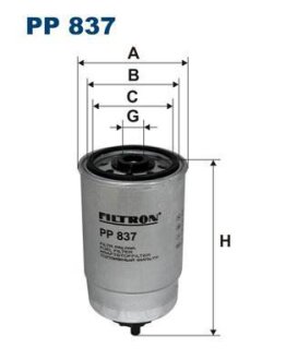 Фільтр паливний FILTRON PP837