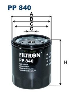 Фільтр паливний FILTRON PP840