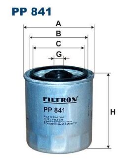 Фільтр паливний FILTRON PP841