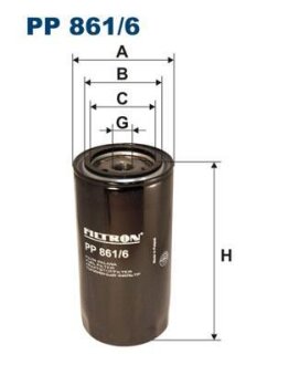 Фільтр паливний FILTRON PP8616