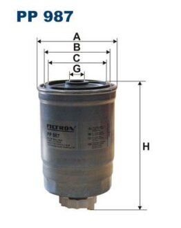 Фільтр паливний FILTRON PP987