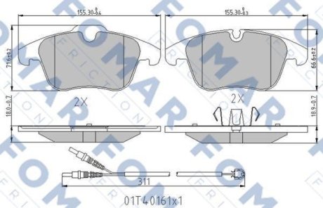 Колодки тормозные дисковые FOMAR FO 338481