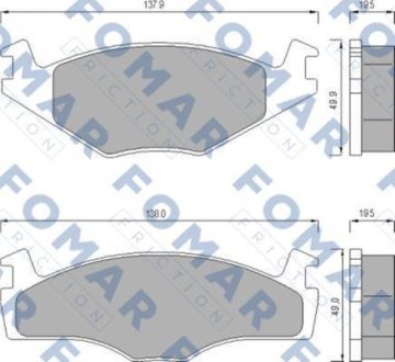 Колодки тормозные дисковые FOMAR FO 436681