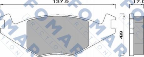 Колодки тормозные дисковые FOMAR FO 436881