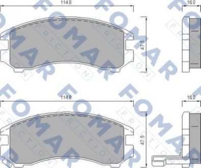 Колодки тормозные дисковые FOMAR FO 443681